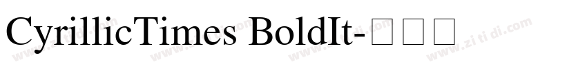 CyrillicTimes BoldIt字体转换